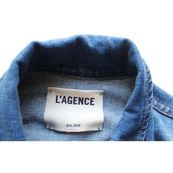 L'AGENCE Celine Jacket Authentique Distressed Size XS - Picture 9 of 14